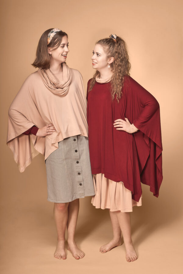 REFASHION - Liddy Poncho in Wild Coral - Image 3