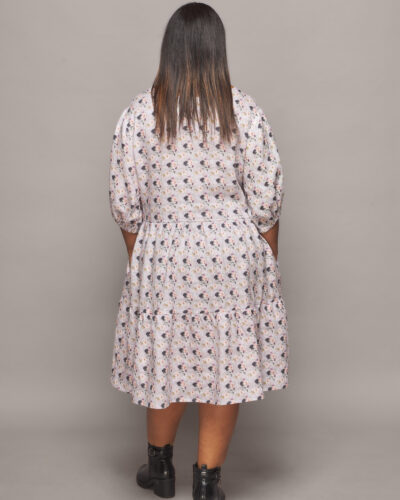 Alex Dress in Muted Floral (Back)